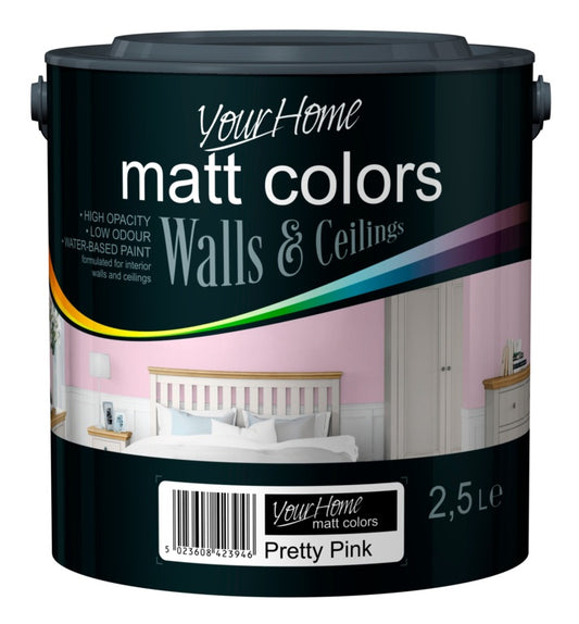 Your Home Matt Emulsion 2.5L Pretty Pink