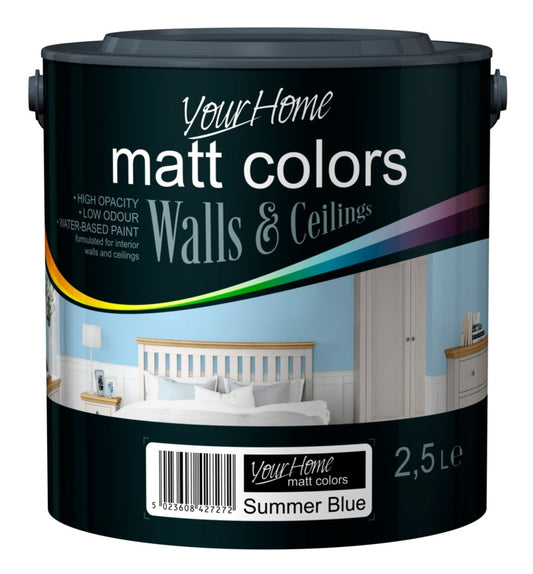Your Home Matt Emulsion 2.5L Summer Blue