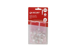 Securit Suction Cup With Clip & Metal Hook 35mm 12 Pack
