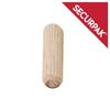 Securpak Wooden Dowels M8 x 30mm Pack 16