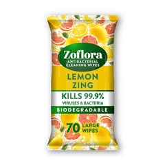 Zoflora Lemon Zing Large Wipes 70pk