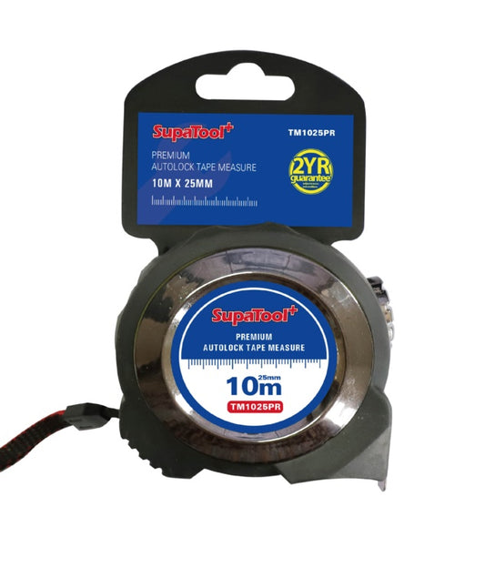 SupaTool Premium Auto Lock Tape Measure 7.5m x 25mm