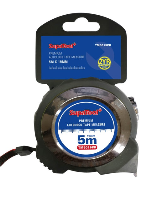 SupaTool Premium Auto Lock Tape Measure 5m x 19mm