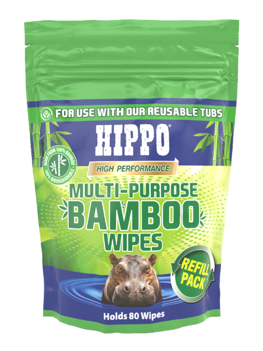 Hippo Multi Purpose Bamboo Wipes Refill Pack 80