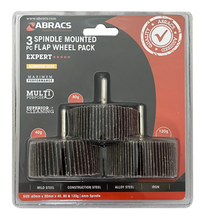 Abracs Flap Wheel 60mm Pack 3