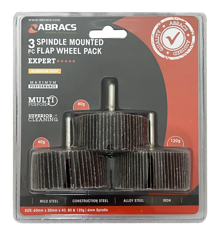 Abracs Flap Wheel 60mm Pack 3