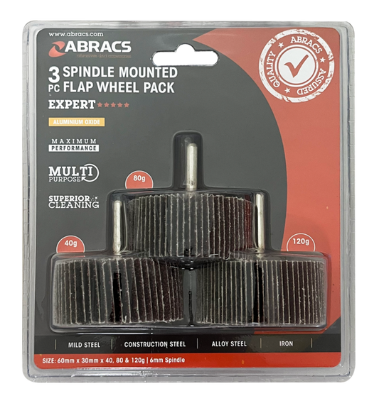 Abracs Flap Wheel 60mm Pack 3