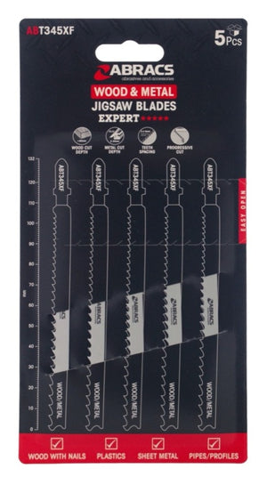 Abracs Jigsaw Blade For Wood & Metal Pack 5 132mm