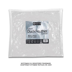 Ottoman Duck Feather Cushion Pad 18 x 18cm