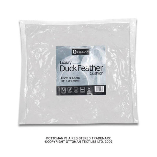 Ottoman Duck Feather Cushion Pad 18 x 18cm