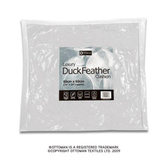 Ottoman Duck Feather Cushion Pad 18 x 18cm