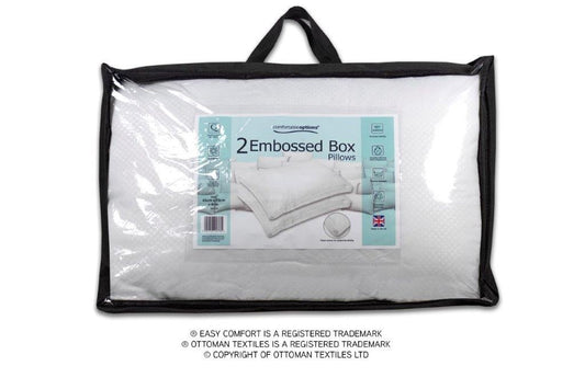 Ottoman Embossed Box Pillows Twin Pack