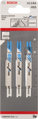 Bosch U118A Jigsaw Blade Basic Metal Pack 3