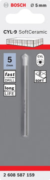 Bosch Glass & Tile Drill Bit 5.0 x 70