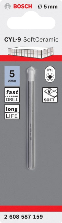 Bosch Glass & Tile Drill Bit 5.0 x 70