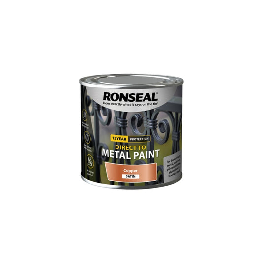 Ronseal Direct To Metal Paint 250ml Copper Satin