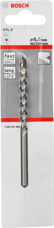 Bosch Silver Percussion Concrete Drill Bit 6.5 x 60 x 100