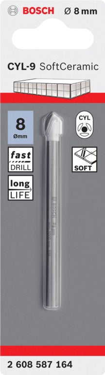 Bosch Glass & Tile Drill Bit 8.0 x 80