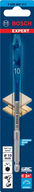 Bosch Selfcut Speed Flat Drill Bit Hex 10 x 152