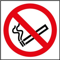 Securit No Smoking Symbol Sign 100mmx100mm Pack 2