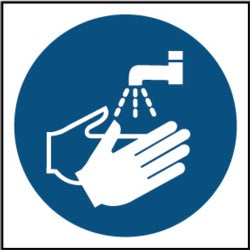 Securit Wash Hands Symbol Sign 100x100mm