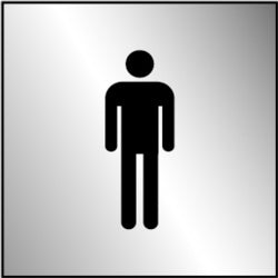 Smiths Architectural Metal Gent Symbol Sign 100mmx100mm