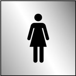Securit Metal Lady Symbol 100mmx100mm