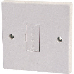 Securlec 1 Gang Unswitched Fused Spur Round Edge