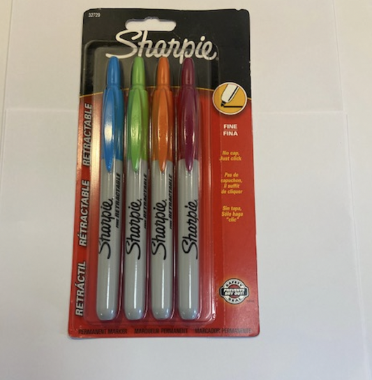 Sharpie Permanent Colour Markers Pack 4
