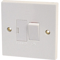 Securlec 1 Gang Switched Fused Spur Double Pole Round Edge