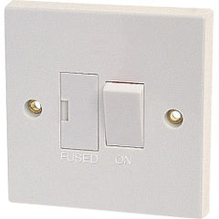 Securlec 1 Gang Switched Fused Spur Double Pole Round Edge