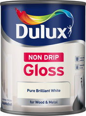 Dulux Non Drip Gloss 750ml Pure Brilliant White