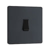 BG 20a 16ax 1G 2 Way Plastic Rocker Switch Matt Grey