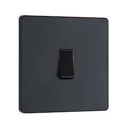 BG 20a 16ax 1G 2 Way Plastic Rocker Switch Matt Grey