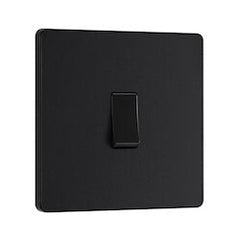 BG 20a 16ax 1g 2 Way Plastic Light Switch Matt Black