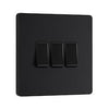 BG 20a 16ax 3g 2 Way Plastic Switch Matt Black