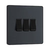 BG 20a 16ax 3g 2 Way Plastic Switch Matt Grey