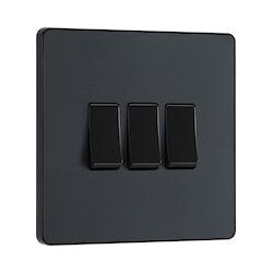 BG 20a 16ax 3g 2 Way Plastic Switch Matt Grey