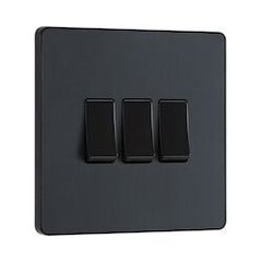 BG 20a 16ax 3g 2 Way Plastic Switch Matt Grey