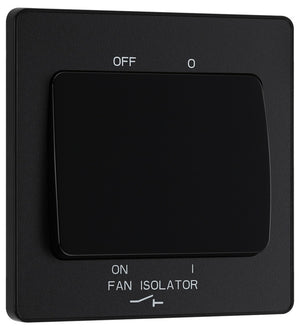BG 10A Triple Pole Fan Isolator Switch Matt Black