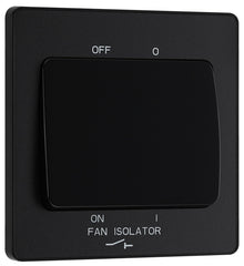BG 10A Triple Pole Fan Isolator Switch Matt Black