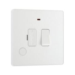 BG 13a Plastic Switched Fused Spur With LED Pearlescent White