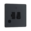 BG 13a Plastic Switched Fused Spur With LED Matt Grey