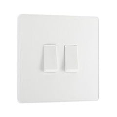 BG 20a 16ax 2g 2 Way Plastic Switch Pearlescent White