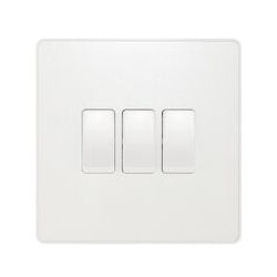 BG 20a 16ax 3g 2 Way Plastic Switch Pearlescent White