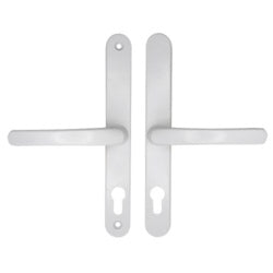 Securit Upvc Sprung Door Handle 70 PZ Pair 215mm White