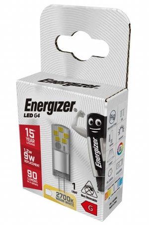 Energizer LED G4 90lm 2700k Warm White 1.2w