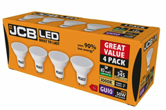JCB GU10 3000k Warm White 5w Pack 4