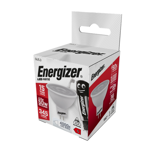 Energizer LED GU 5.3 MR16 3000k Warm White 4.9w