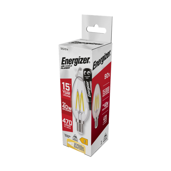 Energizer Filament LED Candle SES E14 2700k 4w